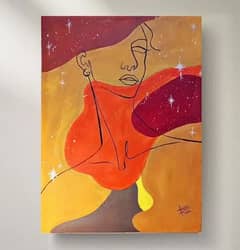 Lady In Meadows Canvas Wall Painting