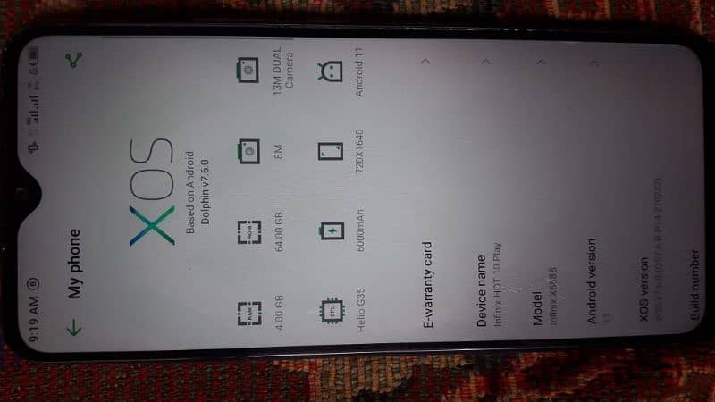 Infinix HOT 10 Play Ram/GB 4/64 Bettry6000mh 2