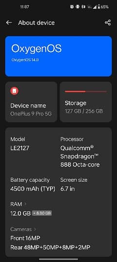 One plus 9pro 5g