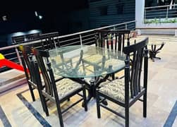 table and six chairs