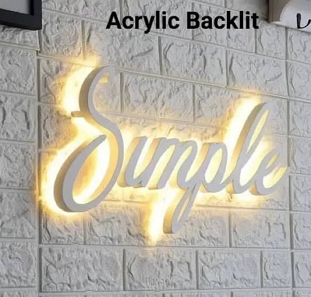 Neon Signs/backlit signs/Acrylic Signs/Sign boards/backlit signs 6