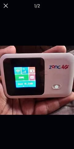 UNLOCKED Zong 4g lcd display also showing data usage