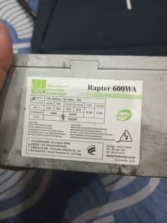 Rapter PSU600 watt 0