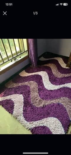 rug and curtains