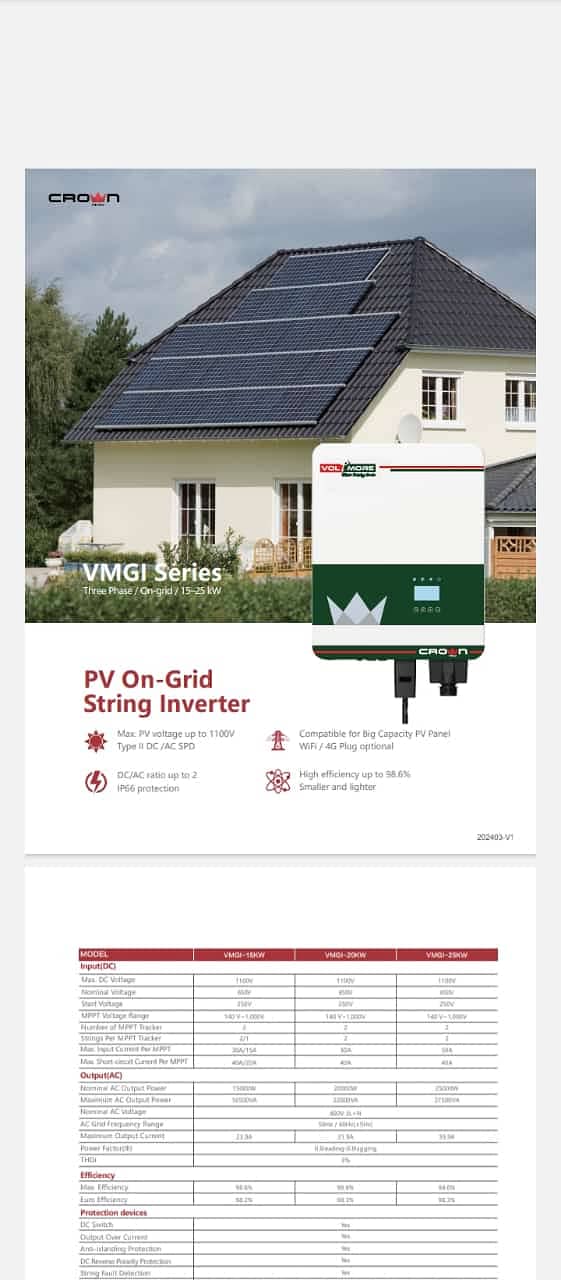 12ktl ongrid crown new model inverter 1