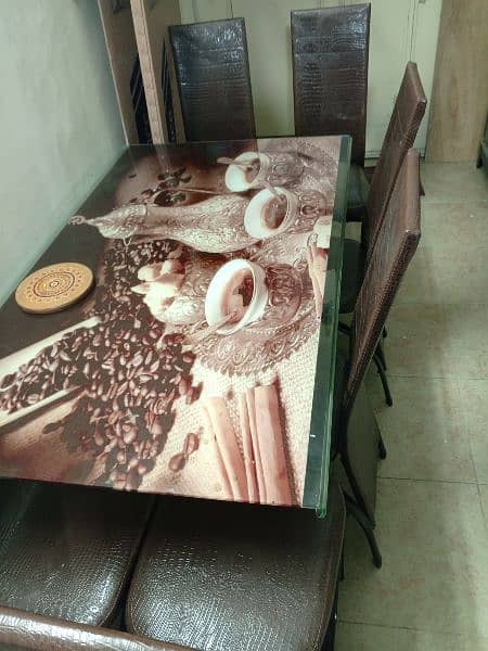 Dining Table Rod Iron 6 chairs available 2