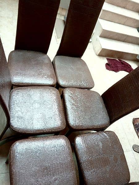 Dining Table Rod Iron 6 chairs available 3