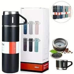 Vacuum Flask Set With 3 Cups, 500 ML delivery charges free