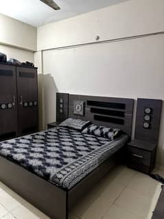 full furniture (bed + mattress + wardrobe + 2side table+dresing table)