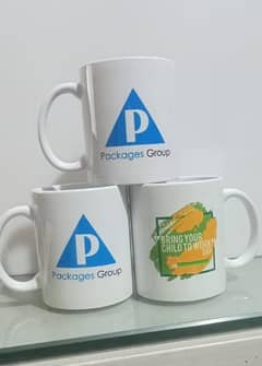 White Sublimation Mugs printed with your brand name or logo