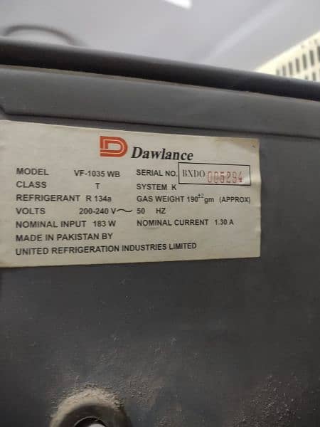 Dawlance vertical freezer available 2