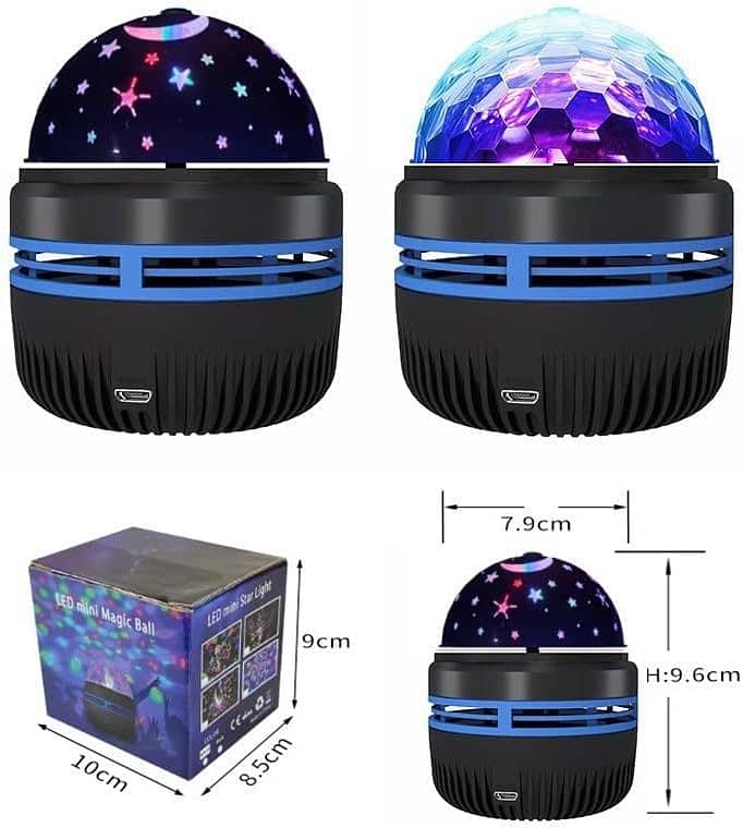 Star Projector Night Light Crystal Magic Ball Lamp 5