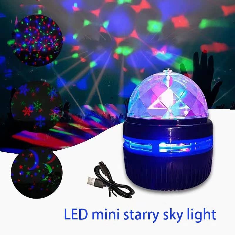 Star Projector Night Light Crystal Magic Ball Lamp 6