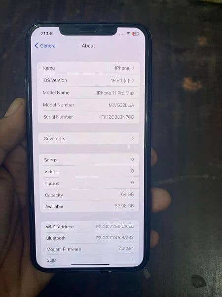 iphone 11 pro max Non PTA all ok factory unlock water pack 6