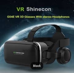 (original) VR - Box shinecon 3d Virtual Reality Glasses with headphone