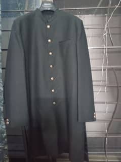 eden robe black sherwani (quaid coat)