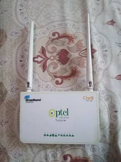 ptcl wifi router with cables.