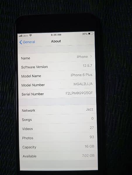 iPhone 6 plus 16 GB battery 100 pta approved 3