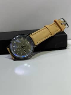 Men’s Leather Strap Watch