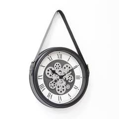 Hanging Leather Clock