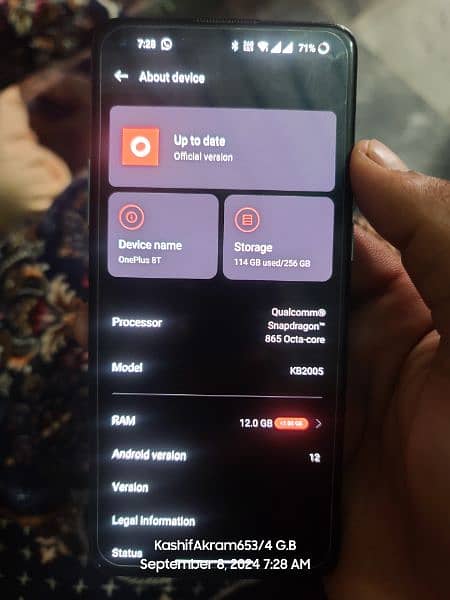 oneplus 8t 12.256 dual sim approved 3