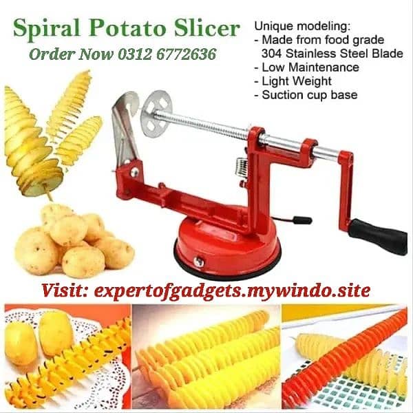 Potato Chips Maker, Manual Spiral Potato Chips Twister | Twist Machine 1