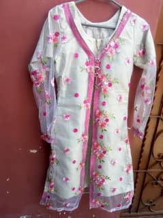 organza shirt with embroidery