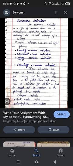 handwriting assignment work