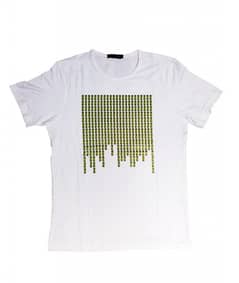 White Musical Design T-Shirt - Kalmar Joe Polo