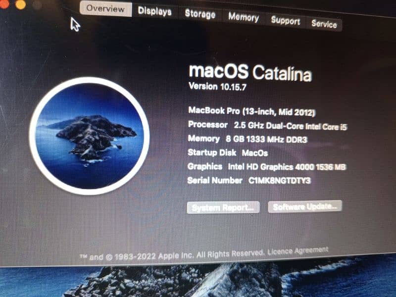 MacBook pro mid 2012 6