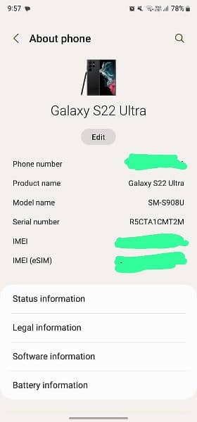 Samsung S 22 ultra Official PTA approved 1