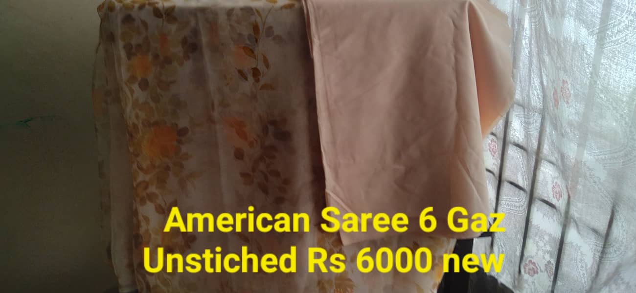 American Jourjut Saree unstiched 6 Gaz with imported 1