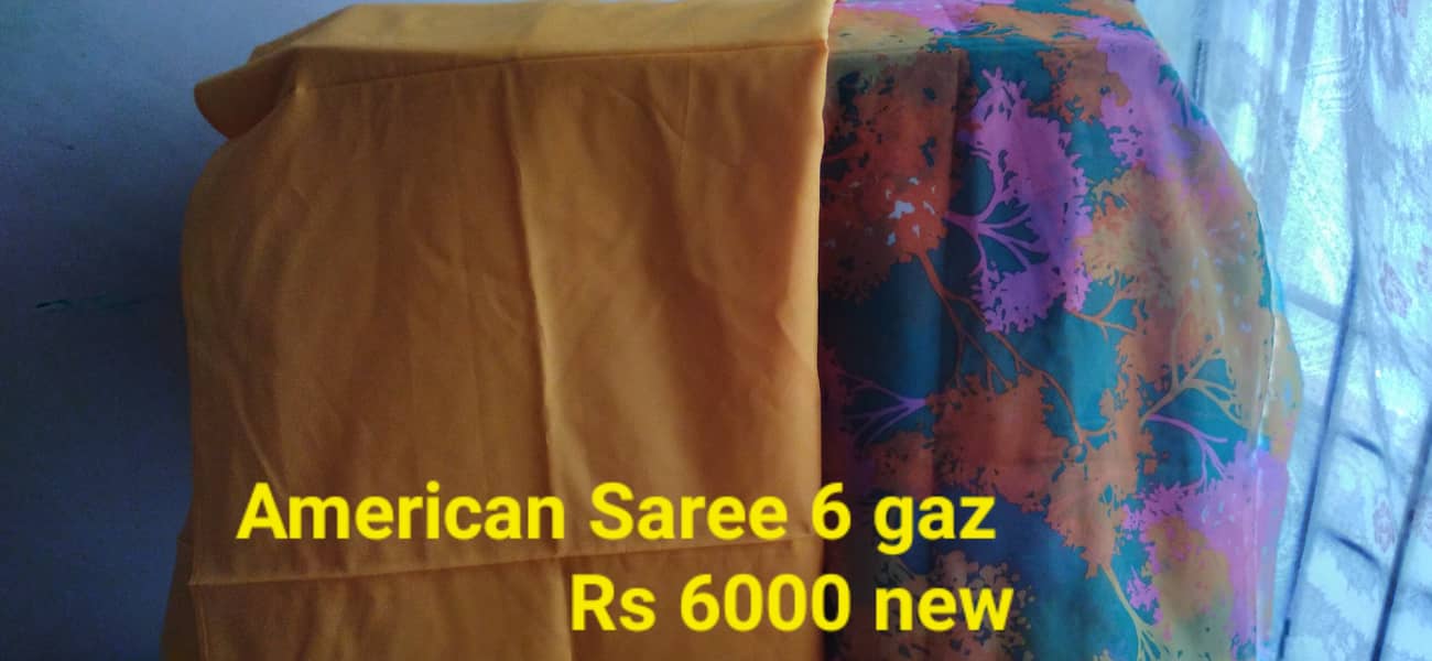 American Jourjut Saree unstiched 6 Gaz with imported 2