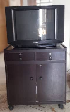 Sony TV with TV Trolly in Good condition