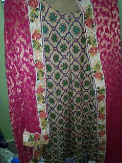 short frok with dubata (Embroidered work)