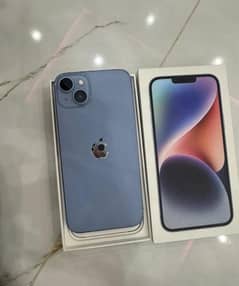 I phone 14 plus pta approved  with box 128 gb dual sim approved