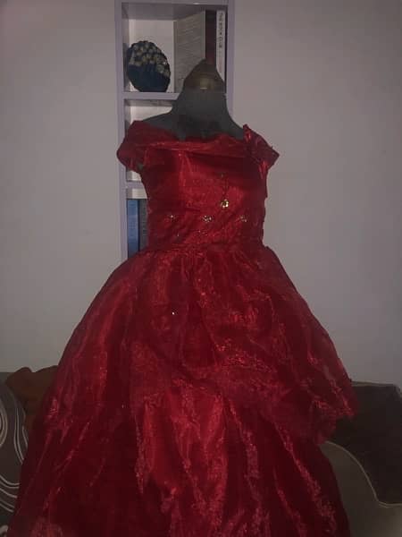 beautiful long red maxi dress for 5-13 aged kids 7