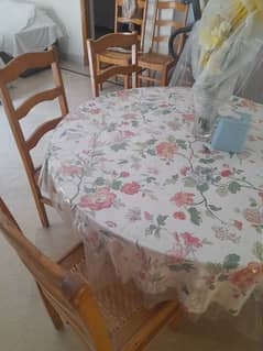 round table and 6 chairs