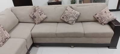 L SHAPED SOFA WITH 2 SETHI