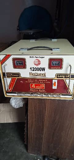 National 12000 watts 4 relays stabilizer