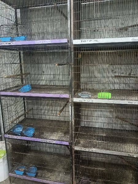 4 portion cage  2.5 by 1.5  for Lovebirds and other birds 2