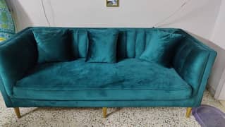 Velvet cloth 3 seater Sofa