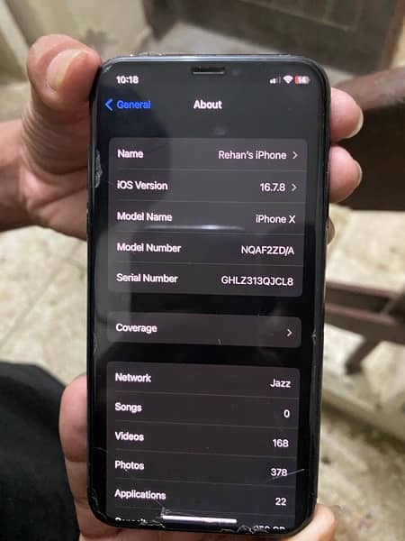 iPhone X PTA Approved 256 GB 2