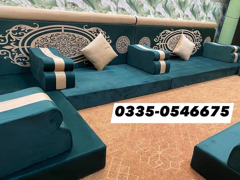 Arbi Majlis Sofa - Rs. 4500 Per running foot - Saudi Arabic Majlis 5