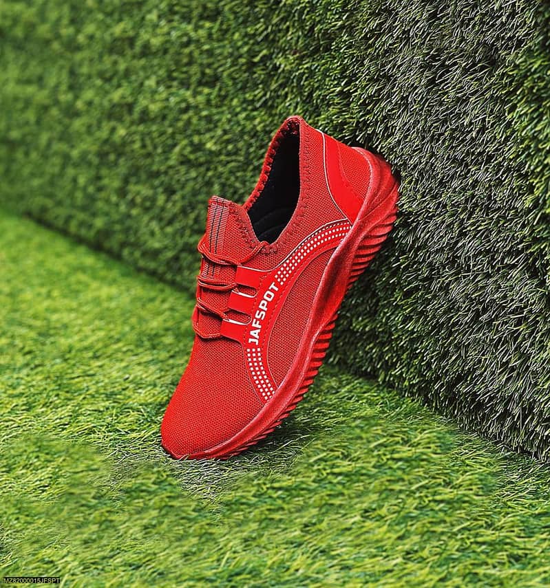 Men's casual  Breathable Fashion Sneakers -JF018,Red 0