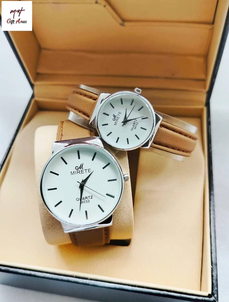 Circle Analoge Couple Watches 2