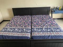 Two single bed for sale with mattresses