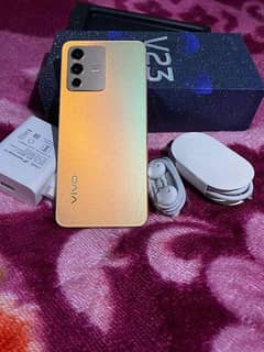 vivo v23 5gb 12/256gb complete box urgent sale connect OLX