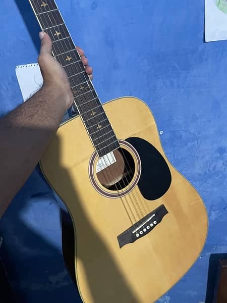 acoustic guitar for sale with bag, capo and pick 0