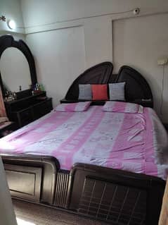 Wooden Bed with Mattress